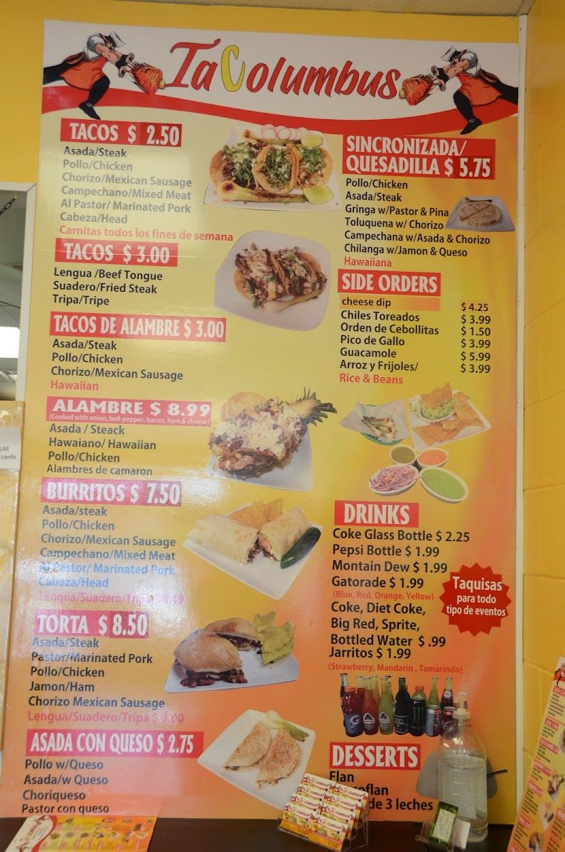 TaColumbus Menu - Image 4